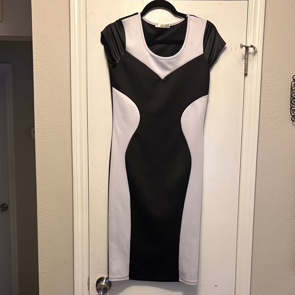 Chic Monochrome Mini Dress